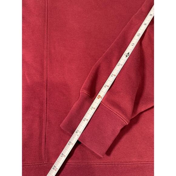 Fabletics Burgundy Split Shoulder Fleece Sweatshirt Athletic Workout Womens XL - Picture 6 of 6